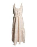 VESTIDO MIDI ESTAMPA NUDE E OFF