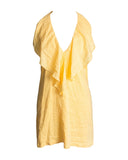 VESTIDO CURTO FRENTE ÚNICA AMARELO