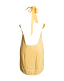 VESTIDO CURTO FRENTE ÚNICA AMARELO