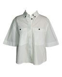 CAMISA CURTA COM BOLSOS BRANCA