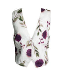 COLETE FLORAL OFF WHITE E ROXO