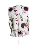 COLETE FLORAL OFF WHITE E ROXO