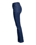 CALÇA JEANS FLARE AZUL ESCURO