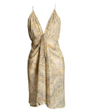 VESTIDO CURTO COBRA PAETÊ AMARELO