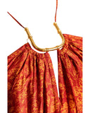 VESTIDO LONGO ESTAMPADO LARANJA