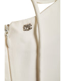 VESTIDO CURTO BRANCO BUSTO BORDADO
