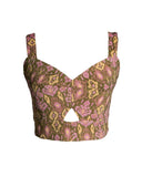 TOP ESTAMPADO ROSA E VERDE