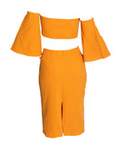 VESTIDO MIDI AMARELO MOSTARDA