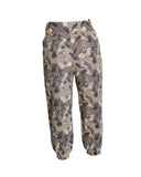 CALÇA ESTAMPA CINZA E AMARELA