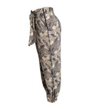 CALÇA ESTAMPA CINZA E AMARELA