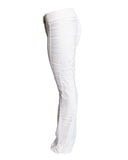 CALÇA BRANCA FRANJA LATERAL