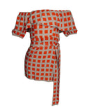 VESTIDO CURTO ESTAMPA GEOMÉTRICA