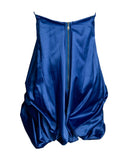 VESTIDO CURTO AZUL ACETINADO
