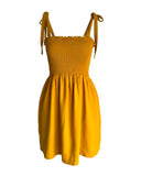 VESTIDO CURTO MOSTARDA