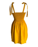 VESTIDO CURTO MOSTARDA