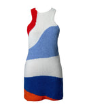 VESTIDO CURTO TRICOT ESTAMPADO
