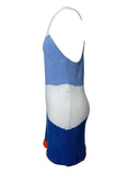VESTIDO CURTO TRICOT ESTAMPADO