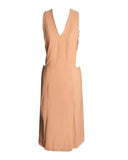 VESTIDO MIDI NUDE DECOTE V