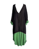 CHEMISE PRETA E VERDE
