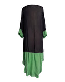 CHEMISE PRETA E VERDE