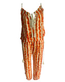 CALÇA LARANJA TIE DYE