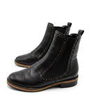BOTA BICO REDONDO COURO PRETO