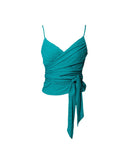 BLUSA REGATA VERDE COM AMARRAÇÃO
