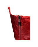 TOP COURO METALIZADO VERMELHO