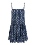 VESTIDO CURTO AZUL MARINHO ESTAMPADO