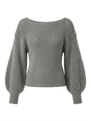 TRICOT MANGA BUFANTE CINZA