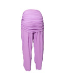 CALÇA SEDA VIOLETA COM PREGAS