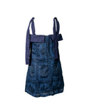 VESTIDO CURTO BORDADO AZUL
